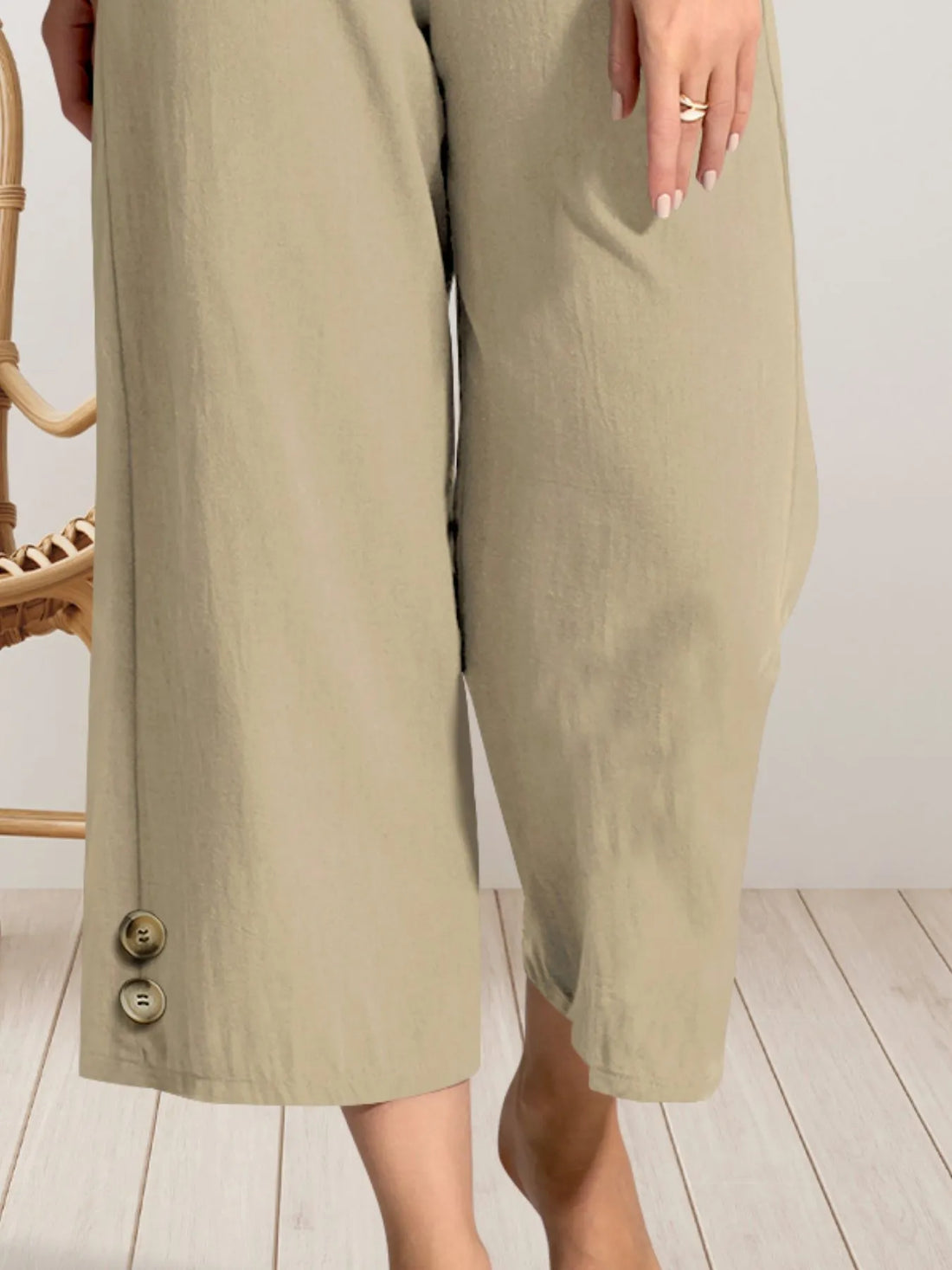 Wide Leg Cropped Pants 