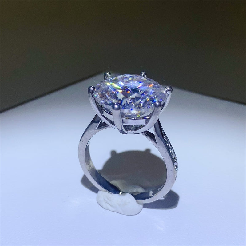 10 Carat Moissanite 925 Sterling Silver Ring 