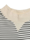 Perfee Faux Layered Striped Long Sleeve Sweatshirt 