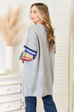 Angel Wings Multicolored Stripe Open Front Longline Cardigan 