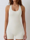 Basic Bae Cutout Racerback Sleeveless Active Romper 