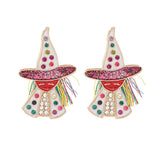 Witch Rhinestone Alloy Earrings 