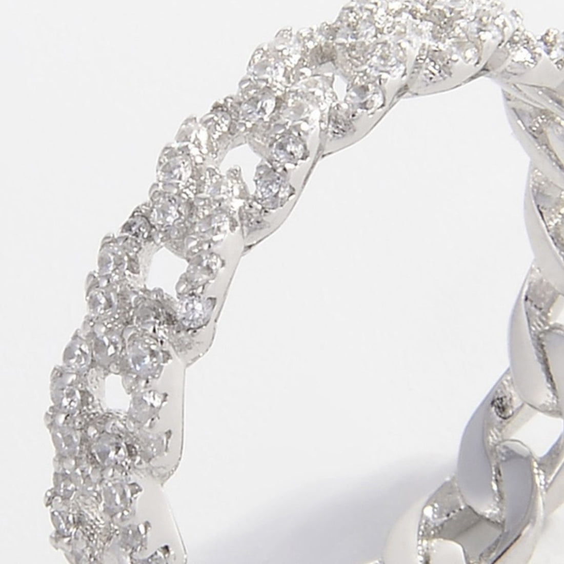 925 Sterling Silver Inlaid Zircon Ring 