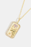 Rhinestone Constellation Pendant Copper Necklace 