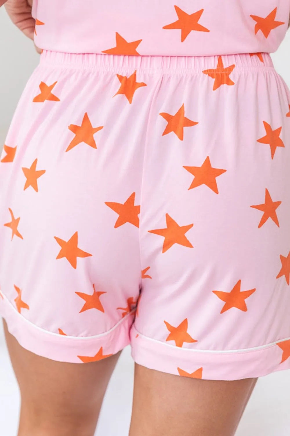 Star Print Short Sleeve Shirt and Shorts Set Lingerie & Nightwear