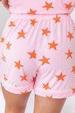 Star Print Short Sleeve Shirt and Shorts Set Lingerie & Nightwear