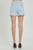 RISEN Full Size High Rise Distressed Detail Denim Shorts 