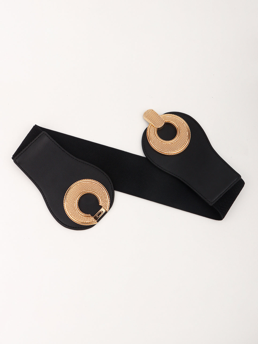 Alloy Buckle Elastic PU Belt 