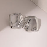 Stainless Steel Square Stud Earrings 