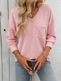 Mandy V-Neck Long Sleeve T-Shirt 