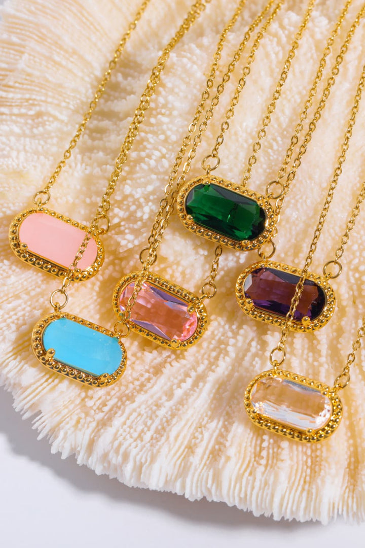 Copper 14K Gold-Plated Pendant Necklace 