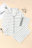 Striped V-Neck Long Sleeve Top and Pants Lounge Set Lingerie & Nightwear