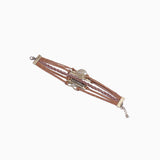 Alloy PU Leather Rope Bracelet 