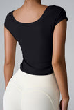Round Neck Short Sleeve Active T-Shirt 