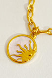 Round Pendant Stainless Steel Necklace 