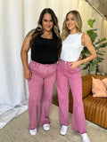 RFM Full Size High Rise Garment Dye Wide Leg  Jeans 
