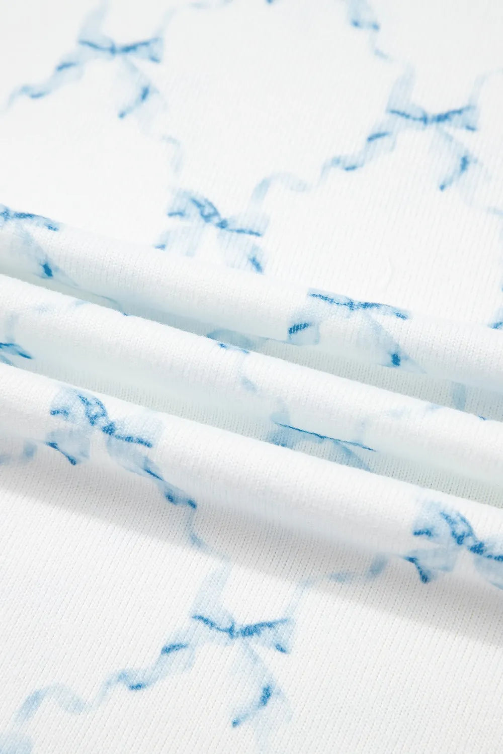 Printed Round Neck Top and Shorts Two-Piece Lounge Set Lingerie & Nightwear