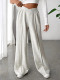 Elastic Waist Wide Leg Pants 