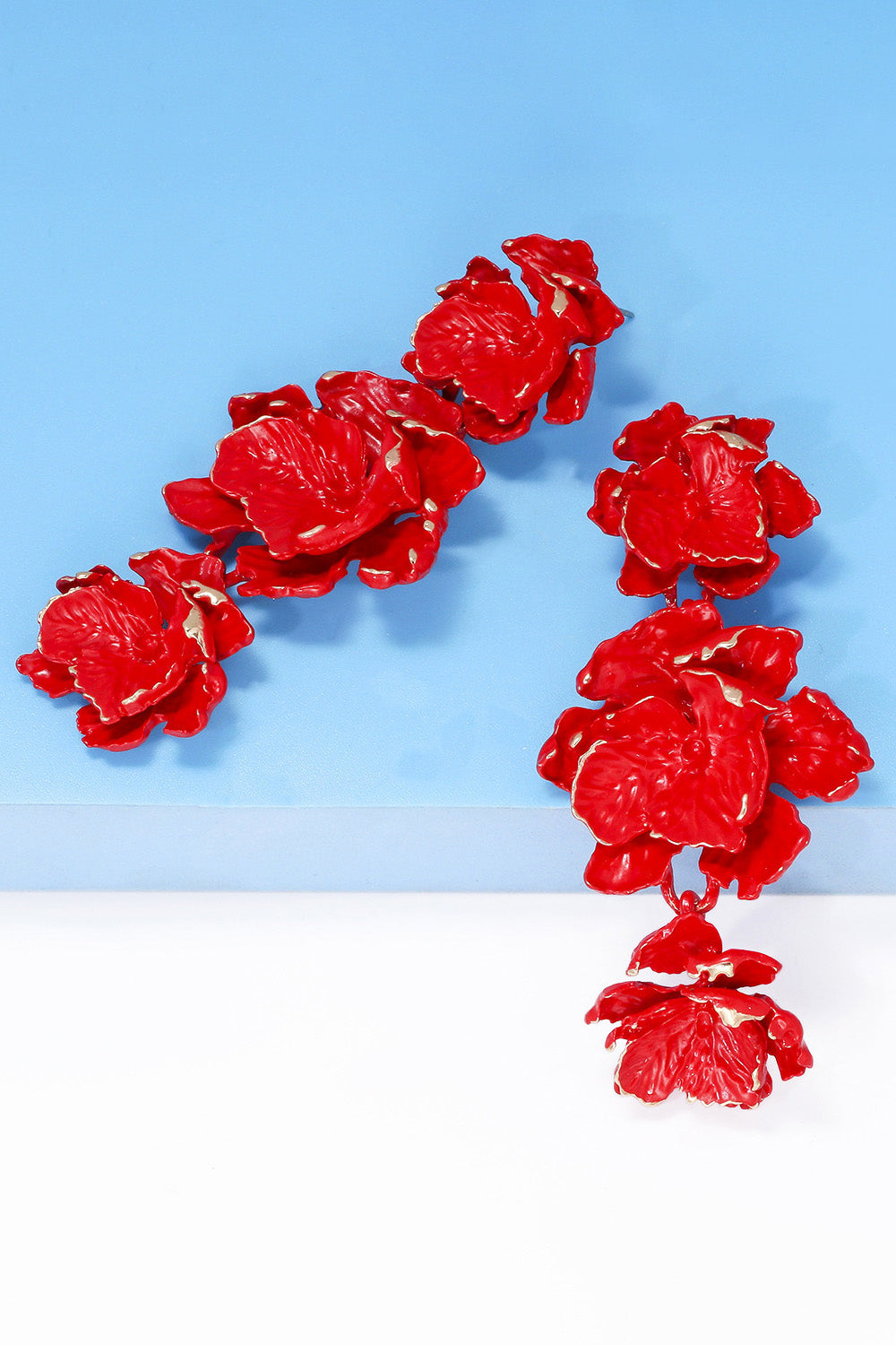 Flower Shape Zinc Alloy Dangle Earrings 