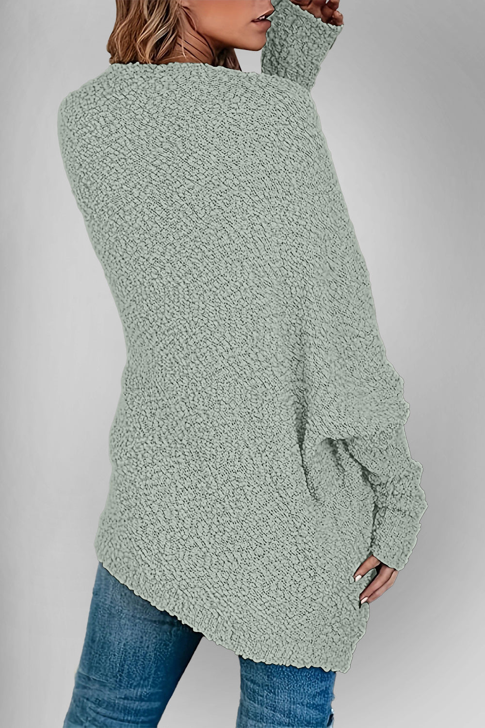 Double Take Pocketed Open Front Long Sleeve Cardigan 