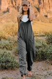 Double Take Full Size V-Neck Sleeveless Jumpsuit with Pockets 