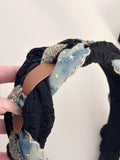 Denim Braided Wide Headband 