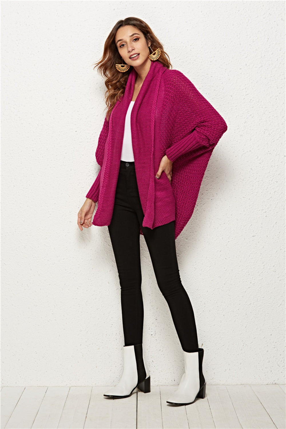 Angel Wings Open Front Batwing Sleeve Cardigan 
