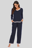 V-Neck Top and Pants Lounge Set Lingerie & Nightwear