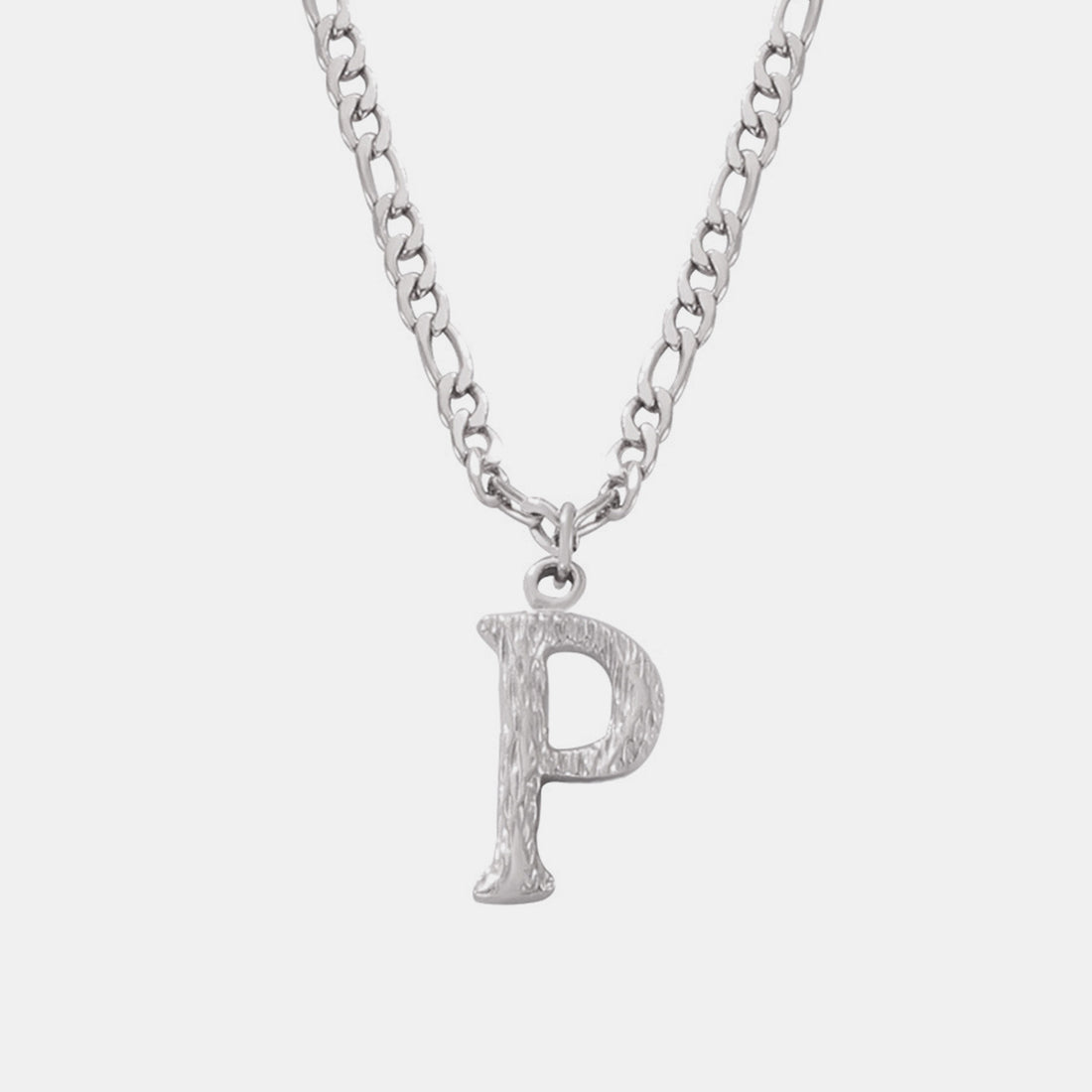 Titanium Steel Letter Pendant Necklace 