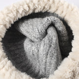 Fuzzy Hem Knit Hat 