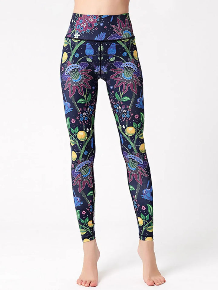 Printed High Waist Active Leggings 