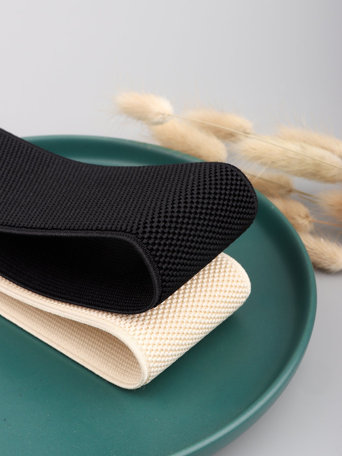 PU Elastic Wide Belt with Alloy Buckle 