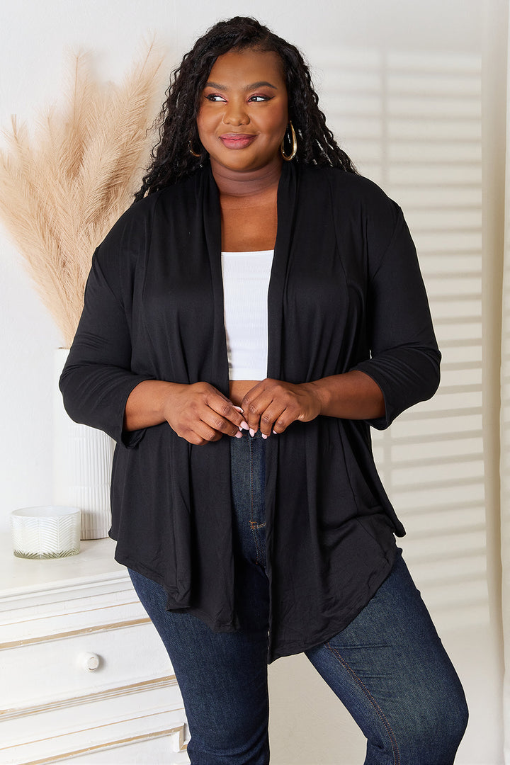 Culture Code Full Size Open Front Cardigan 