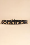 Heart Shape Alloy Detail PU Leather Belt 