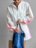Zip Up Long Sleeve Jacket and Shorts Set Two Piece Dresses