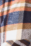 Double Take Plaid Button Front Shirt Jacket with Breast Pockets 