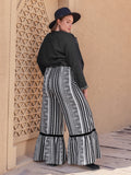 Plus Size Printed Wide Leg Pants 