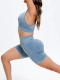 Scoop Neck Wide Strap Top and Shorts Active Set 