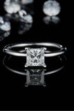 1 Carat Moissanite 925 Sterling Silver Solitaire Ring 