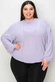 Basic Bae Full Size Ribbed Round Neck Long Sleeve T-Shirt Sweaters & Cardigans