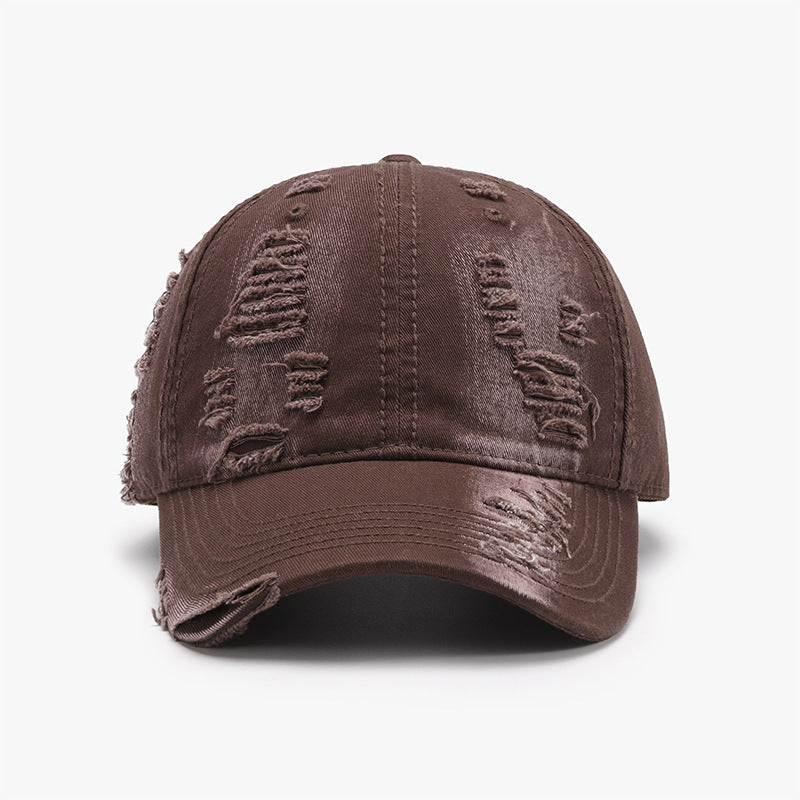 Distressed Adjustable Cotton Baseball Cap 