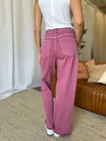 RFM Full Size High Rise Garment Dye Wide Leg  Jeans 