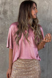 Apricot Chest Pocket Loose Fit T Shirt Tops/Tops & Tees