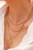 Evil Eye Design Turquoise Pendant Necklace 