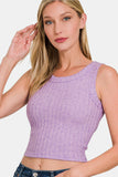 Zenana Ribbed Cropped Tank 