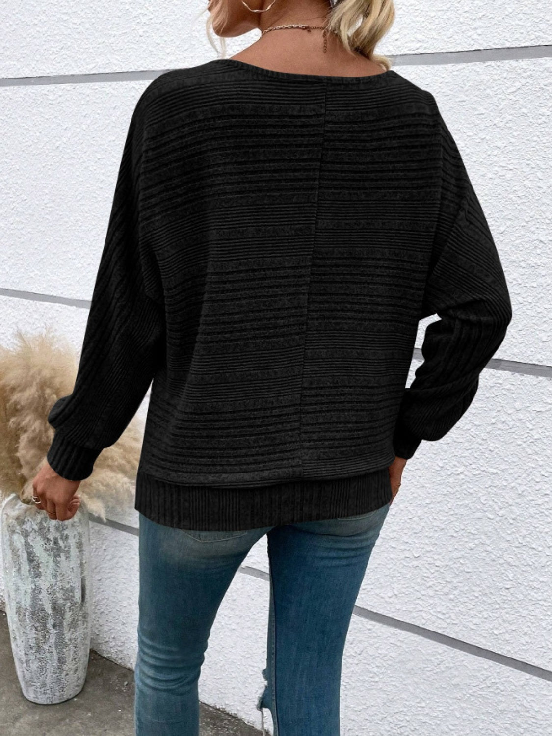 Full Size Round Neck Long Sleeve Top 