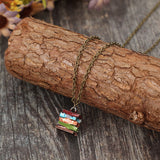 Alloy Books Pendant Necklace 
