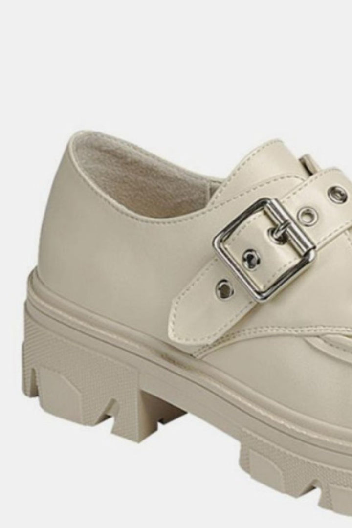 Forever Link Buckled Platform Lug Sole Loafers 