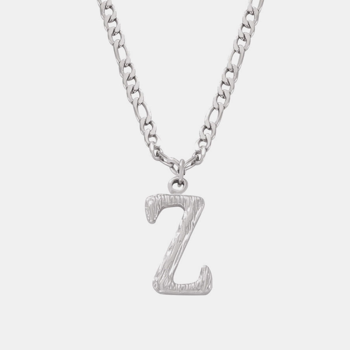 Titanium Steel Letter Pendant Necklace 