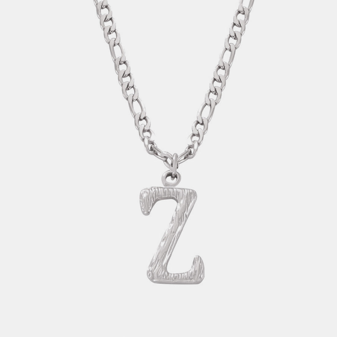 Titanium Steel Letter Pendant Necklace 